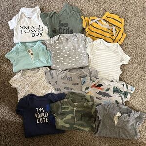 Assorted Baby Onesies Set - 12 pieces